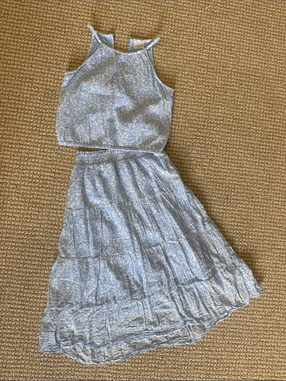 abercrombie kids Light Blue Floral Two-Piece Dress Set